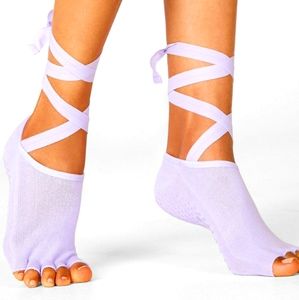 NWT Pilates Lace- up socks